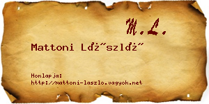 Mattoni László névjegykártya
