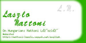 laszlo mattoni business card